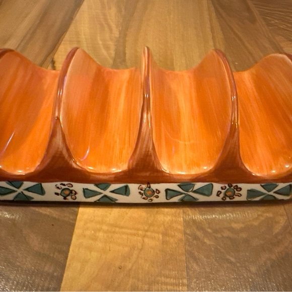Kitchen Prep 101 Southwestern Taco Holder Tabletops Unlimited Dishwasher Safe - Picture 2 of 7